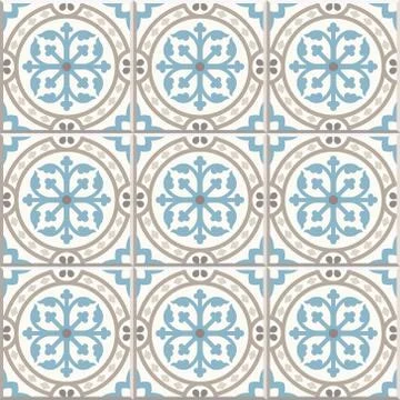 Ancient floor ceramic tiles Stock Illustration