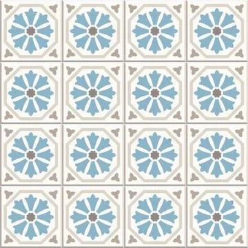 Ancient floor ceramic tiles Stock Illustration