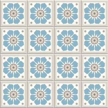 Ancient floor ceramic tiles Stock Illustration
