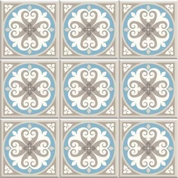 Ancient floor ceramic tiles Stock Illustration