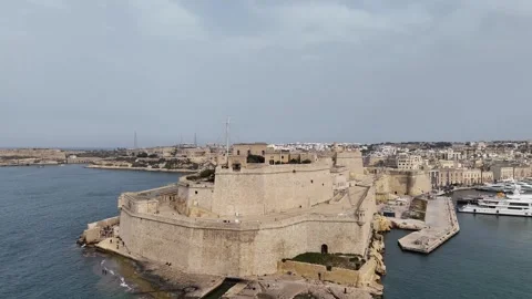 Ancient Fort St Angelo in Malta Stock Footage 320730894