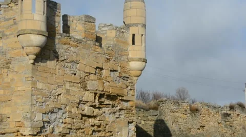 Ancient fortress on a background of blue sky Stock Footage 59083750