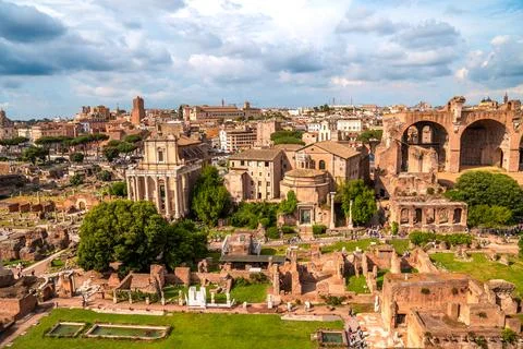 Ancient Forum Romanum. Stock Photos