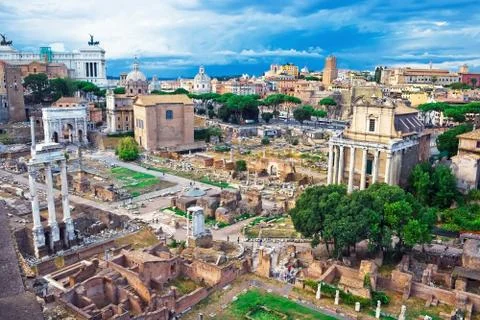 Ancient Forum in Rome Stock Photos