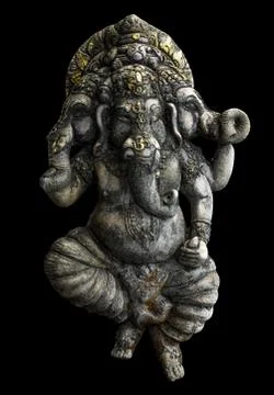 Ancient Ganesha statue Stock Photos