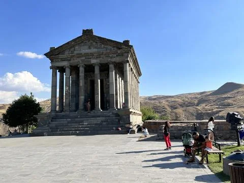 Ancient Garni Pagan Temple, The Hellenistic Temple In Republic Of Armenia Foto stock