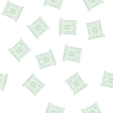 Ancient gate glyph seamless pattern Stock Illustration