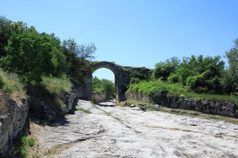 Ancient gateway Stock Photos