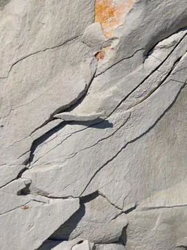 Ancient geological texture of the White Rocks in Byala Stock Photos