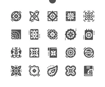 Ancient geometric. Floral pattern and ornament. Illustrazione stock