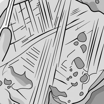 Ancient Glacial Stone Stock Illustration
