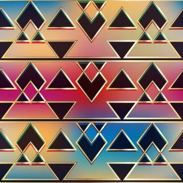 Ancient gold geometric pattern. Illustrazione stock
