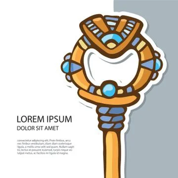 Ancient gold key Stock-Illustration