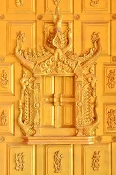 Ancient golden window Fotos Stock
