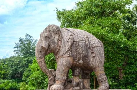 Ancient Granite Elephant Stock Photos