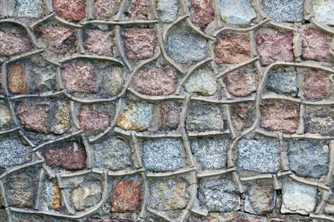 Ancient granite wall Stock Photos