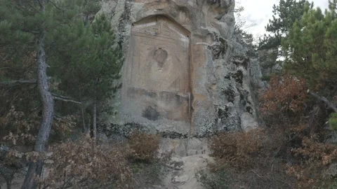 An ancient Grave in Phrygian Valley Stock Footage 132524039