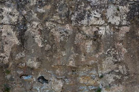 Ancient gray concrete wall, texture Stock Photos