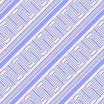 Ancient greece blue pattern on light background, traditional ornate with simp Stock Illustration