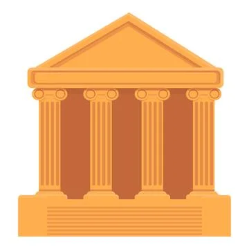 Ancient greece building icon cartoon vector. Greek history Ilustración de archivo