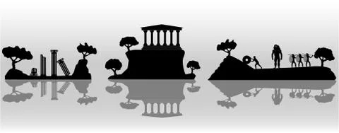 Ancient Greece illustration Illustrazione stock