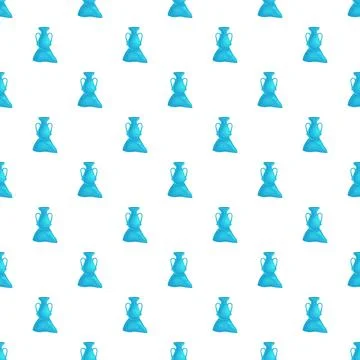 Ancient greek amphora seamless repeating pattern Stock Illustration