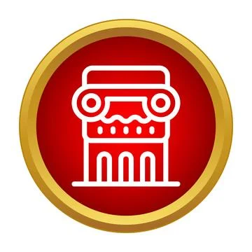 Ancient greek column architecture icon representing classicism and history Ilustración de archivo