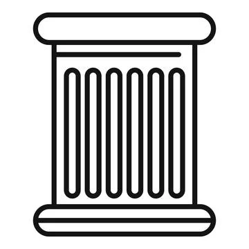 Ancient greek column with doric style capital and base Stock Illustration