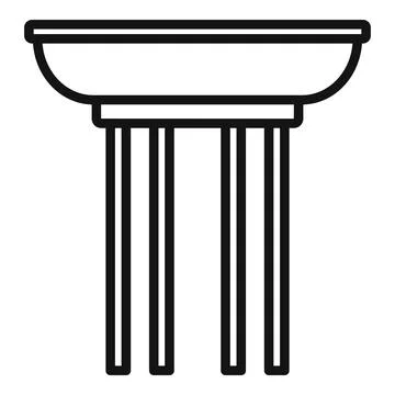 Ancient greek column icon representing classical architecture and history Stock Illustration