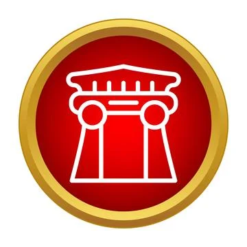 Ancient greek column icon representing history and architecture Ilustración de archivo
