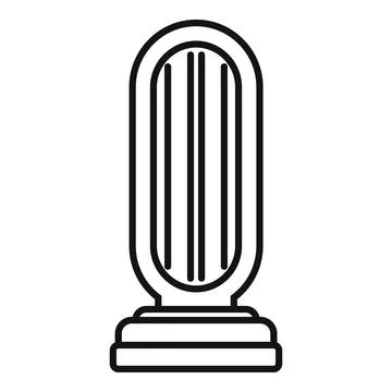 Ancient greek column representing classical architecture and history Stock Illustration