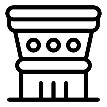 Ancient greek column representing classical architecture and history Stock Illustration