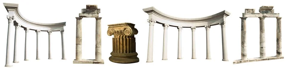 Ancient Greek columns Stock Photos