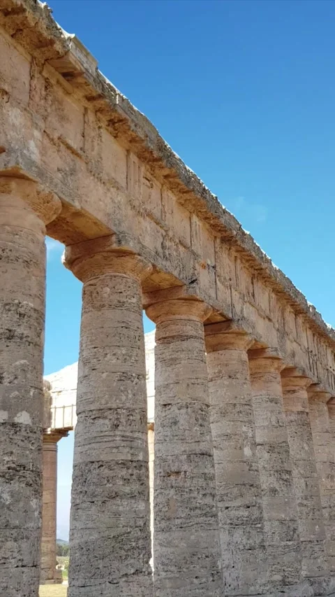 Ancient Greek Doric temple at Segesta. Stock Footage 240956101