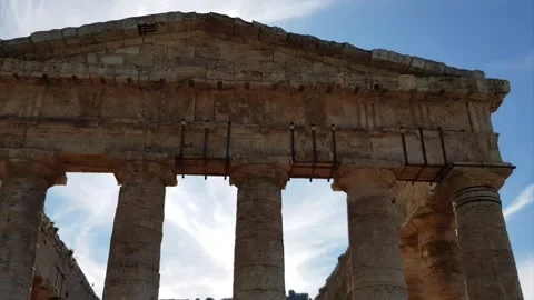 Ancient Greek Doric temple at Segesta. Stock Footage 240956414
