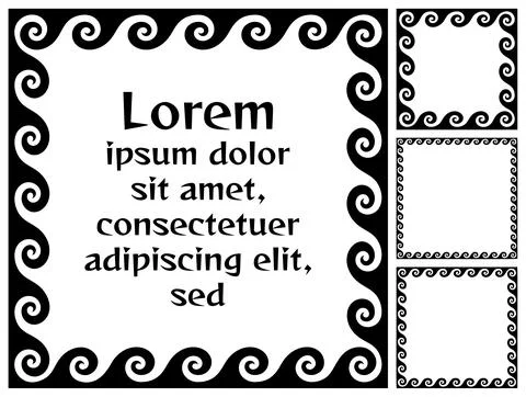 Ancient greek frame set. Stock Illustration