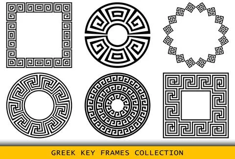 Ancient Greek frames patterns, set of antique borders from Greece Stockillustratie