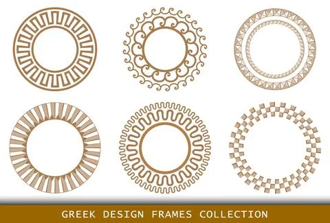 Ancient Greek frames patterns, set of antique borders from Greece Stockillustratie