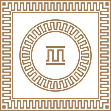 Ancient Greek frames patterns, set of antique borders from Greece イラスト素材