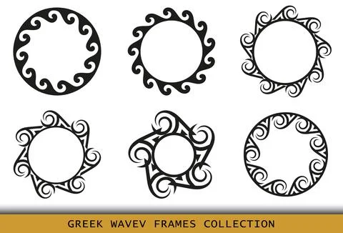 Ancient Greek frames patterns, set of antique borders from Greece Stock Illustration