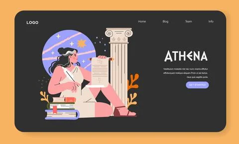 Ancient Greek Gods. Flat Vector Illustration Stock Illustration