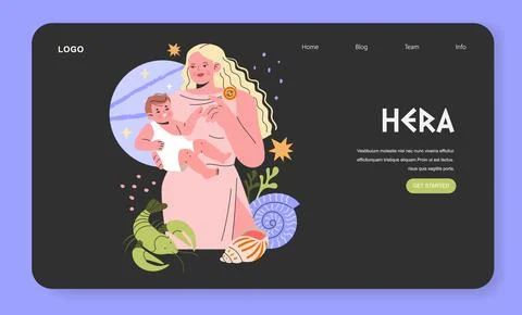 Ancient Greek Gods. Flat Vector Illustration イラスト素材