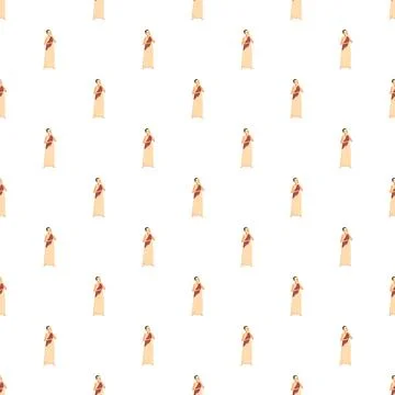 Ancient greek philosopher figure seamless pattern 库存插图