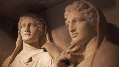 Ancient Greek Statues Stock Footage 87120347