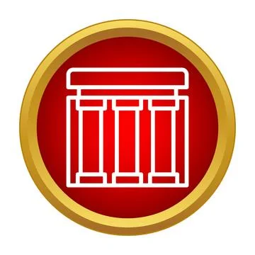 Ancient greek temple icon representing history and culture Ilustración de archivo