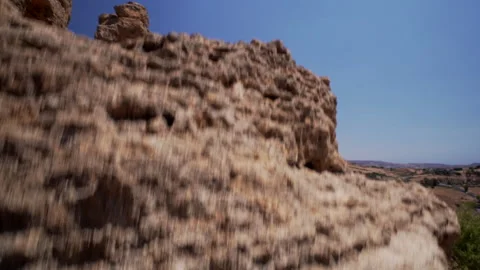 Ancient greek temple structure in bright Sicilian sunlight Stock Footage 330345520