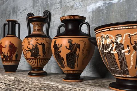 Ancient greek vase Stock Illustration