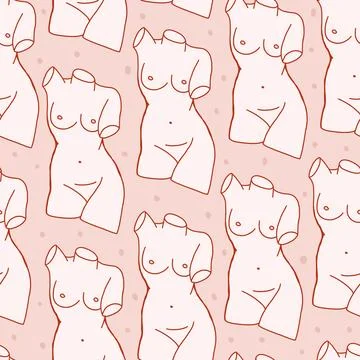 Ancient Greek Venus, seamless pattern. Venus Greek, Greek statue prints seamless Stock Illustration
