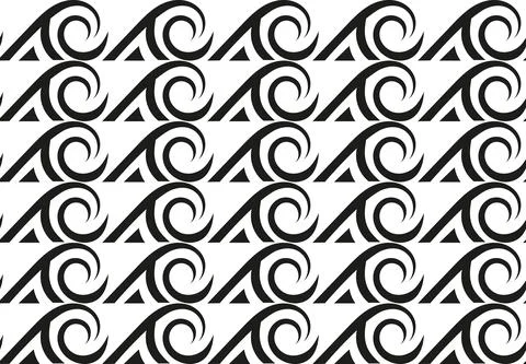 Ancient Greek waves seamless vector pattern ornament イラスト素材