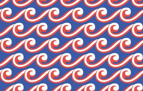 Ancient Greek waves seamless vector pattern ornament Illustrazione stock
